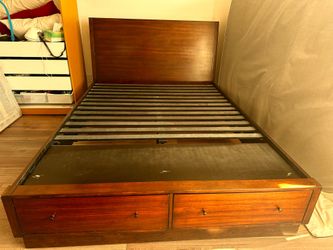 Queen Bed Frame w/ Storage - LS Maverick Collection