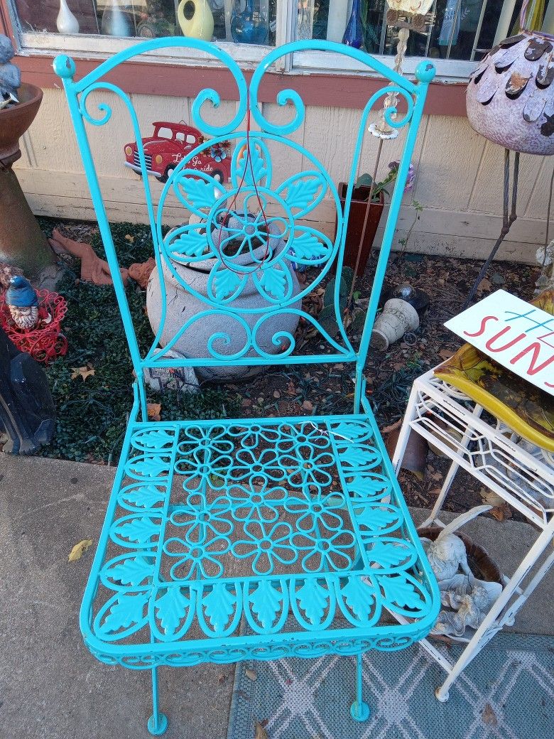 Iron Folding Patio Chair