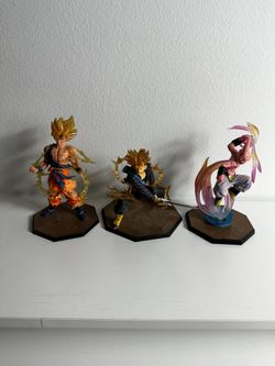 Dragon Ball Z Statues For Sale - Goku Trunks And Majin Bu