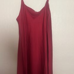 (xL) Red Satin Nightgown