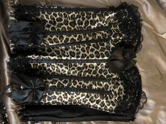 Y2K Cheetah Lace /ruffel Corset