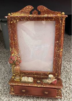 ✨ Sparkling Vanity-Style Photo Frame with Keepsake Drawer