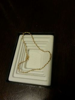 14k yellow gold anklet