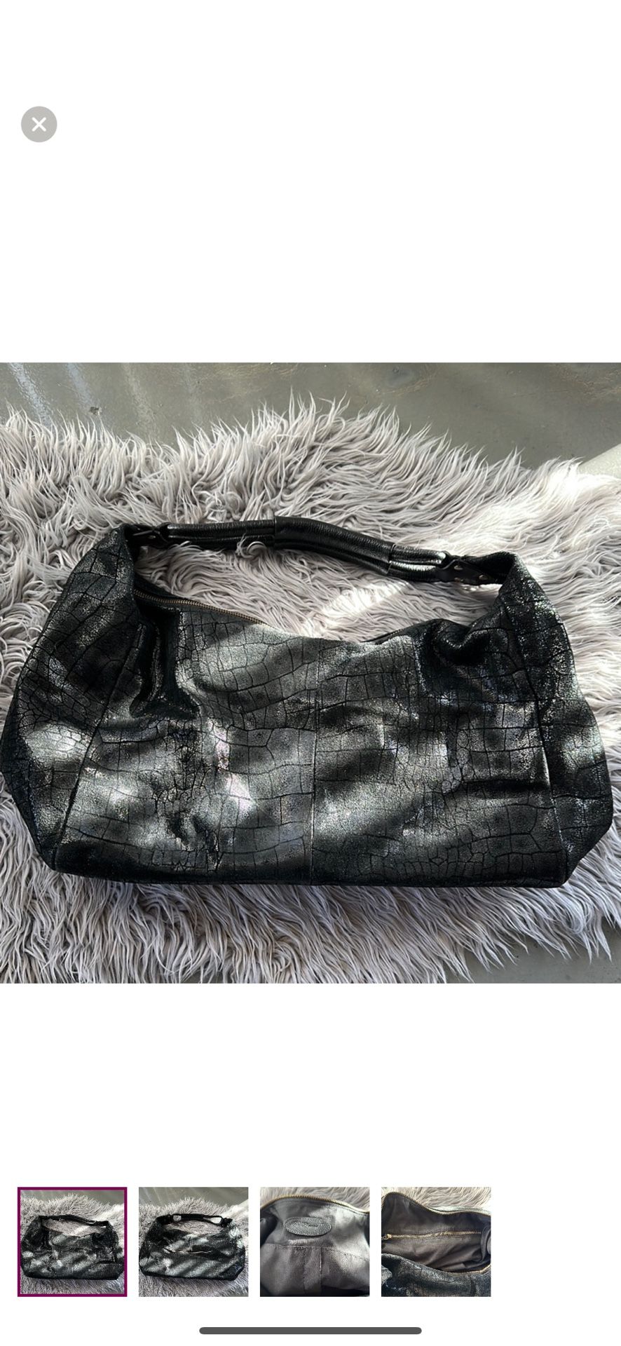 Chic Black Hobo Bag with Textured Leather Finish