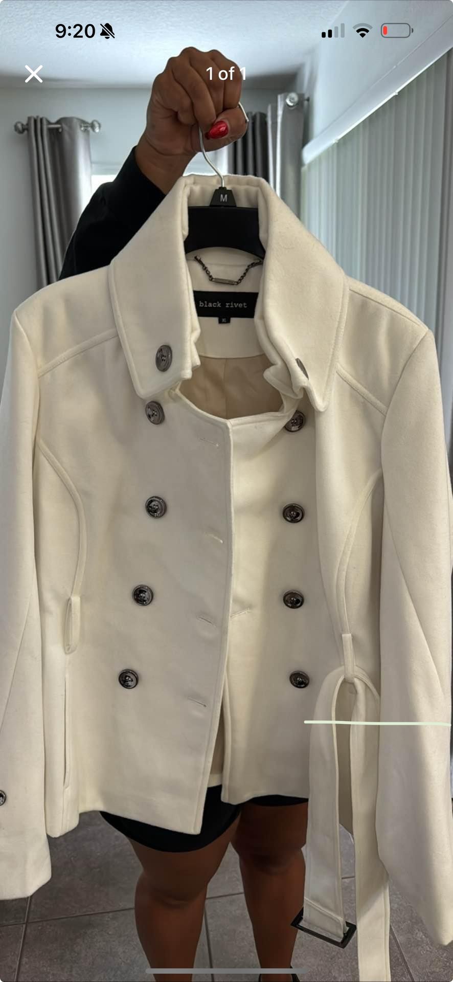 White Peacoat Jacket
