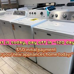 “New, used & out-of-box appliances — $50 Initial Payment 