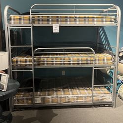 Gray Tripple Bunk Bed