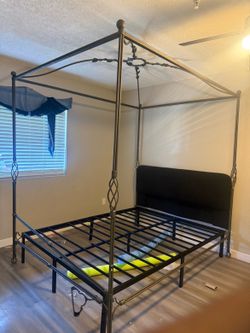 Metal rose Bed frame