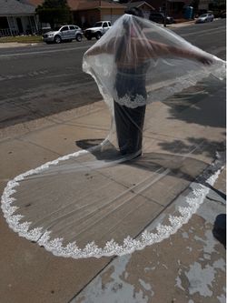 Cathedral Veil with lace