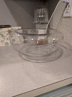 Vintage Polish Double Wall Glass Vase/Bowl, Reversible, $20, Great Condition