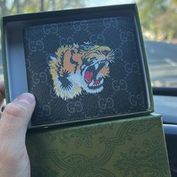 Mens Gucci Black Tiger Wallet