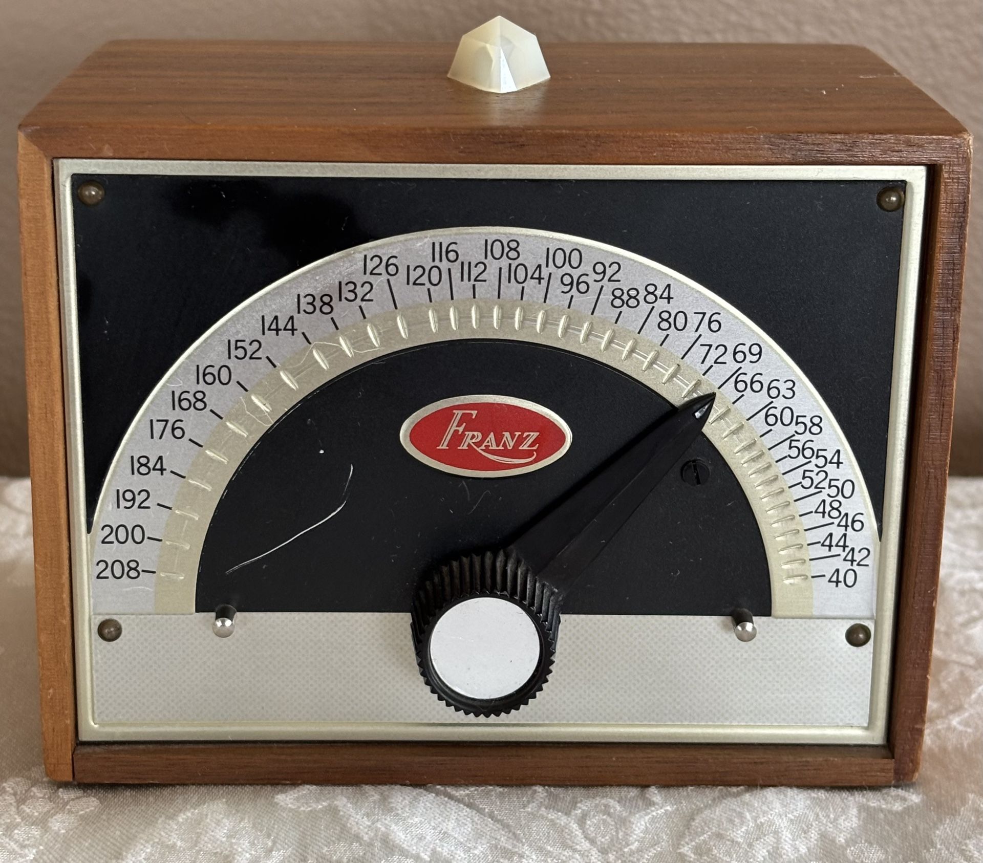 Electric Walnut Metronome By Franz-Model LM-5. Vintage🔵Read Full Description Below🔵