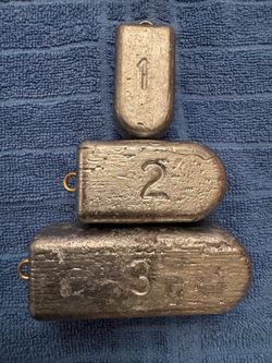 1, 2 & 3 rock cod fishing sinkers