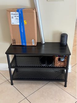 Shoe rack bench seat