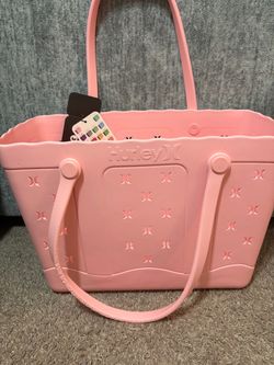 Hurley Pink Rubber Beach Tote Bag
