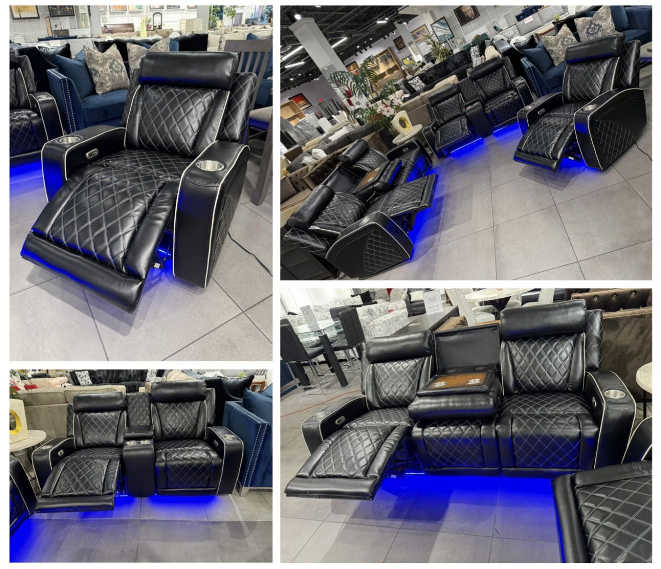 3pc Power Recliner Sofa Set 🔥 LED Lights