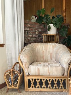 Cushioned Rattan Chair