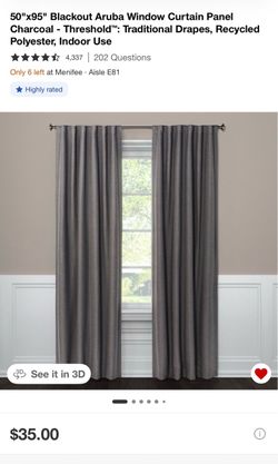 Threshold gray curtains