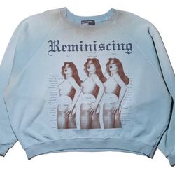ENFANTS RICHES DÉPRIMÉS 'REMINISCING' RAGLAN LIGHT BLUE CREWNECK