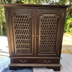 Wood Cabinet W/ Drawers