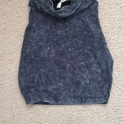 Black Marble Halter Crop Top Size Small