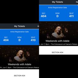 2 Tickets To See Adele In Concert