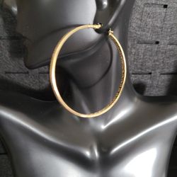 18K Gold Versace Hoop Earings