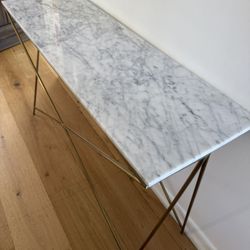 Marble Top Console 47” By 16” Deep
