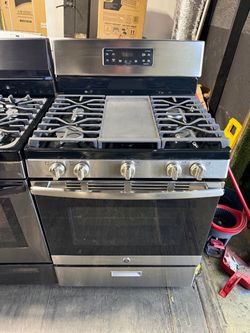 GE Stainless Steel 5 burner range stove