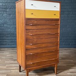 Mid-Century Modern Two-Tone Lacquered Highboy Dresser, c.1960’s - Delivery Available 