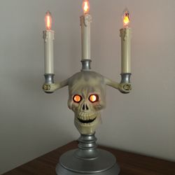 Haunted Skull Candelabra for Halloween