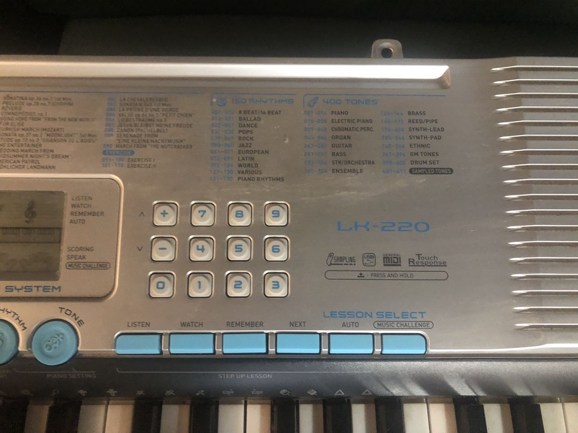 Casio Keyboard LK 220 Please Read General