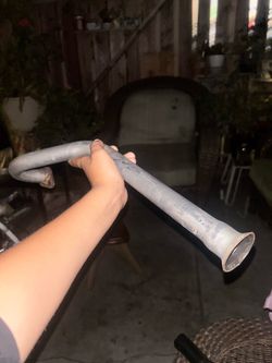 Pipe painted and go kart wheel
