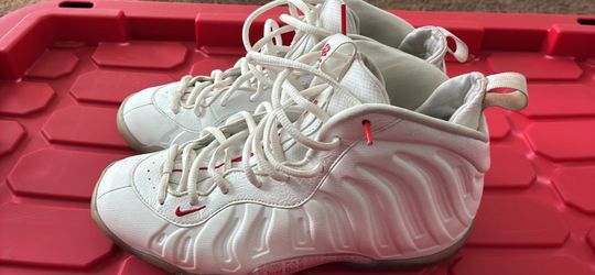 Gently used rose red and white foams
