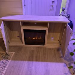 Twin Star Fireplace Console With Heater Fan