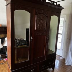 Wood Dresser Old Antique 