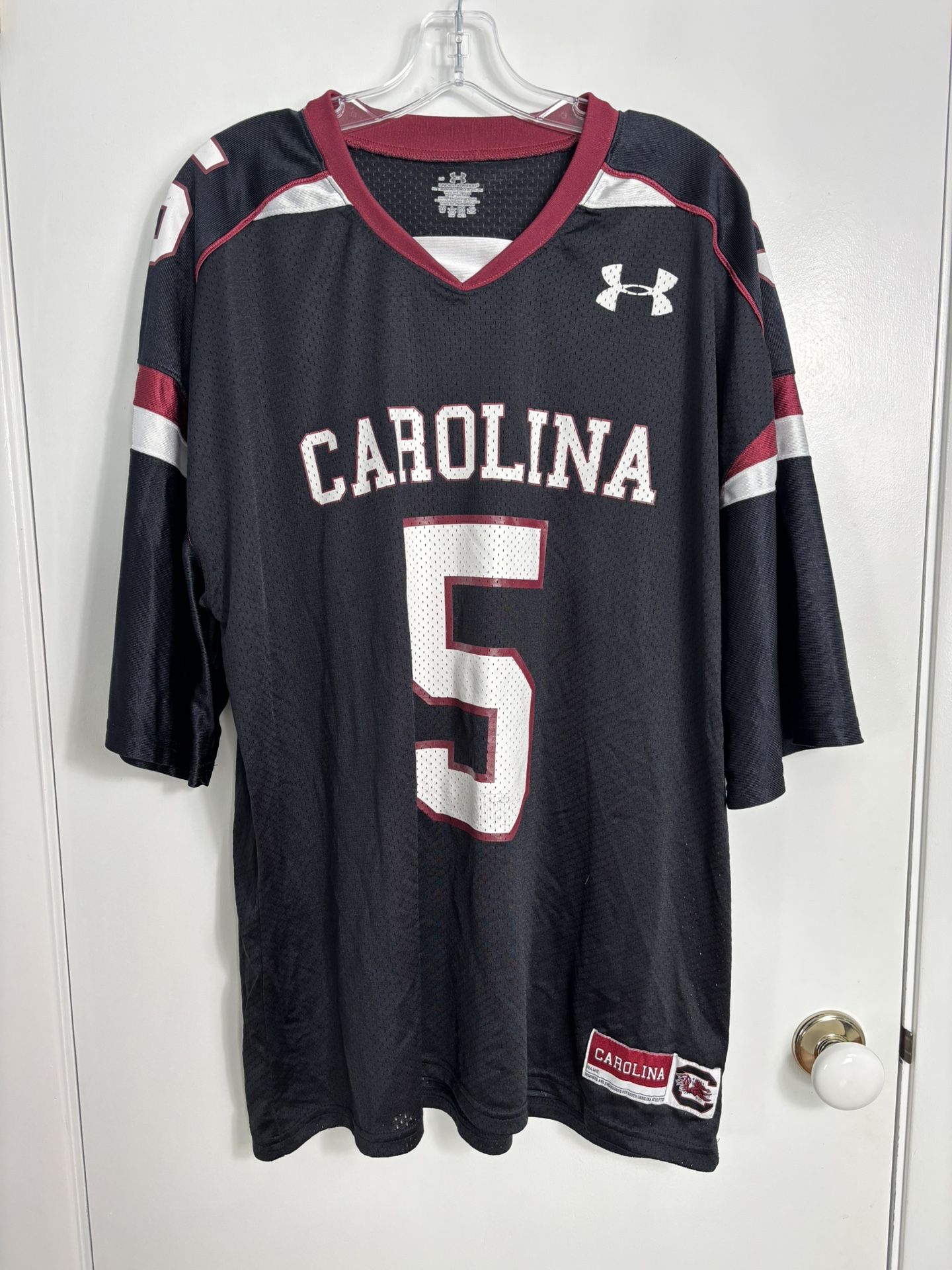 Under Armour South Carolina Gamecocks SEC Football Black Jersey #5 Men's Large