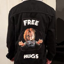 Black denim adult size xL 
Chucky jacket 