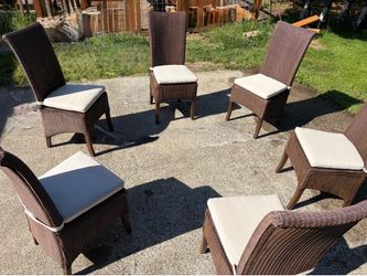 Gorgeous espresso color outdoor dining chairs