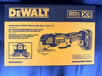 DEWALT DCS356C1 20V MAX XR Brushless 3-Speed Oscillating Multi-Tool Kit