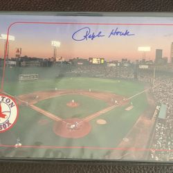 Ralph Houk / Authentic Autographed 5x7” Boston Redsox Postcard (Framed)