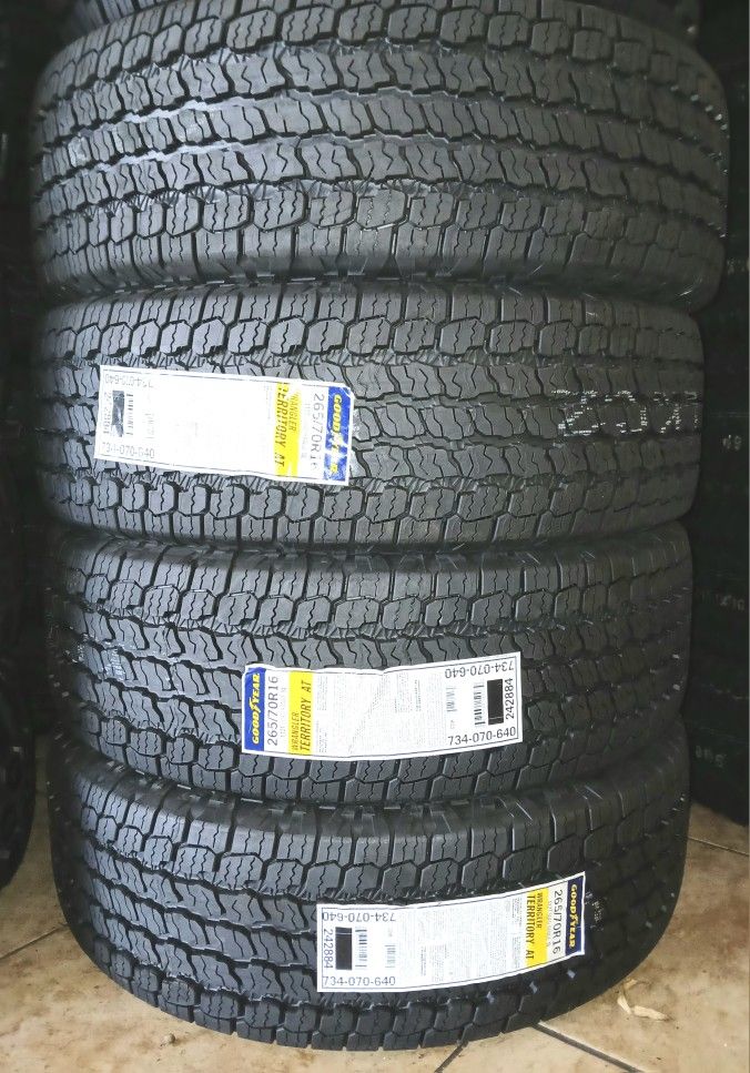 4 NEW GOODYEAR 265/70/16 ALL TERRAIN
$760 CASH TOTAL ‼️ FREE INSTALLATION ‼️
