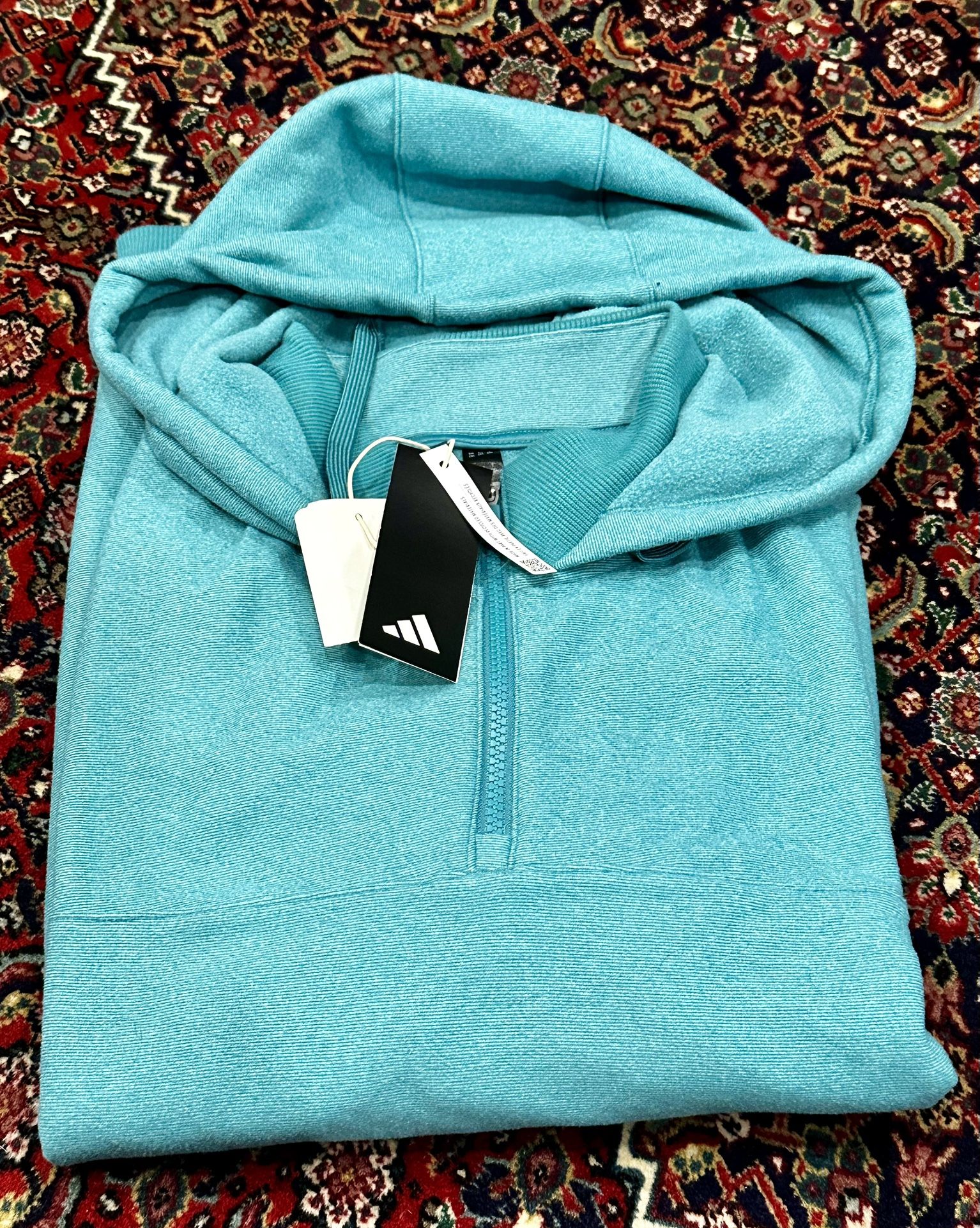 ADIDAS MENS 1/4 ZIP PULLOVER GO-TO Z HOODIE XXL NWT