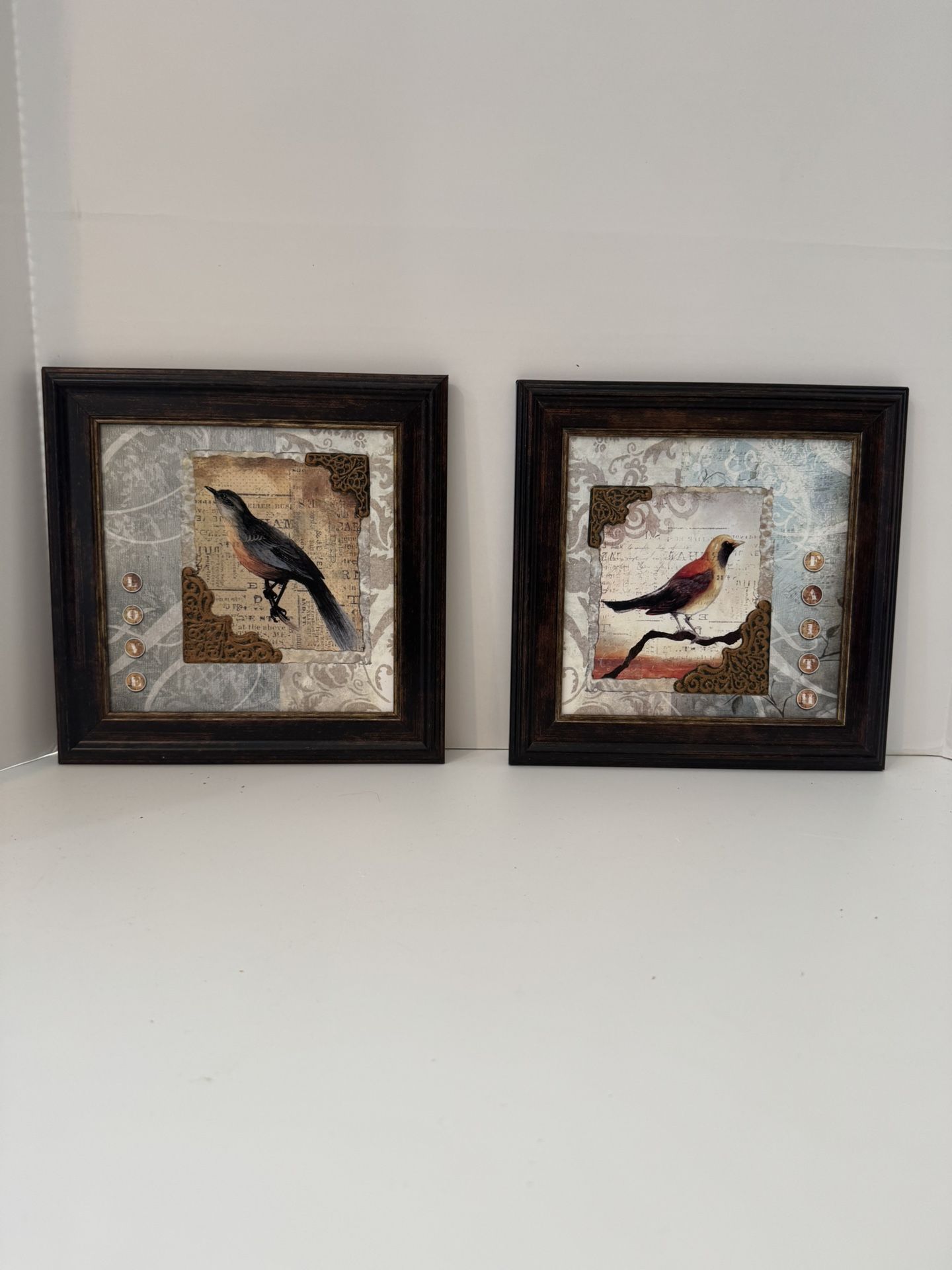 Pair of Framed Bird Prints