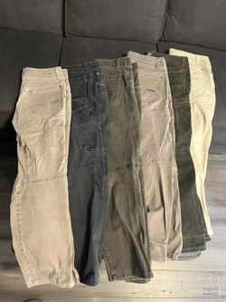 Assorted Color 5 Pairs Men’s Kuhl Pants- 33w30l