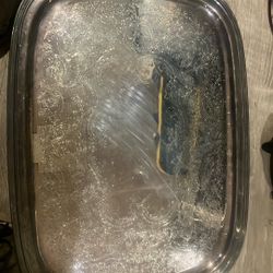 Large silver plated serving tray