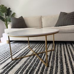 Modern Marble Looking Top Coffee Table (Must Sell Fast!) 