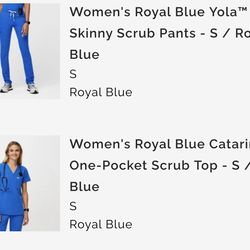 Royal blue scrub set