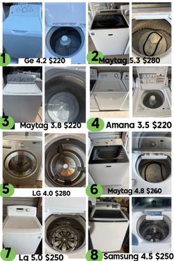Washer different styles and prices