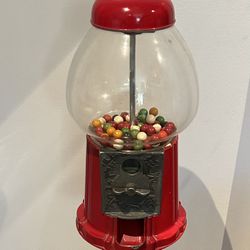 Vintage Carousel Coin Gumball Vending Machine Candy Dispenser w/ Stand